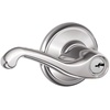 image:imageSCHLAGE F51A FLA 608 Flair Lever Keyed Entry Lock Satin BrassBright Chrome