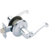 image:imageSCHLAGE F51A FLA 608 Flair Lever Keyed Entry Lock Satin BrassBright Chrome