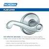 image:imageSCHLAGE F51A FLA 608 Flair Lever Keyed Entry Lock Satin BrassSatin Chrome