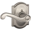 image:imageSCHLAGE F51A FLA 608 Flair Lever Keyed Entry Lock Satin BrassSatin Nickel