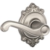 image:imageSCHLAGE F51A FLA 608 Flair Lever Keyed Entry Lock Satin BrassSatin Nickel