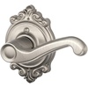 image:imageSCHLAGE F51A FLA 608 Flair Lever Keyed Entry Lock Satin BrassSatin Nickel
