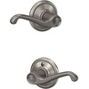 image:imageSCHLAGE F51A FLA 608 Flair Lever Keyed Entry Lock Satin BrassSatin Nickel