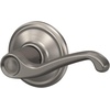 image:imageSCHLAGE F51A FLA 608 Flair Lever Keyed Entry Lock Satin BrassSatin Nickel