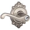 image:imageSCHLAGE F51A FLA 608 Flair Lever Keyed Entry Lock Satin BrassSatin Nickel