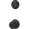 image:imageSCHLAGE FB50NVGEO716 Georgian Entry Deadbolt Lock Aged BronzeAged Bronze
