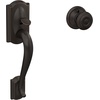 image:imageSCHLAGE FE285 622 Acc CAM LH Lower Half Handleset Camelot Interior Trim Matte BlackAged Bronze