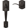 image:imageSCHLAGE FE285 622 Acc CAM LH Lower Half Handleset Camelot Interior Trim Matte BlackAged Bronze