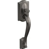 image:imageSCHLAGE FE285 622 Acc CAM LH Lower Half Handleset Camelot Interior Trim Matte BlackAntique Pewter