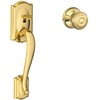 image:imageSCHLAGE FE285 622 Acc CAM LH Lower Half Handleset Camelot Interior Trim Matte BlackBright Brass