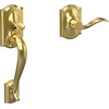 image:imageSCHLAGE FE285 622 Acc CAM LH Lower Half Handleset Camelot Interior Trim Matte BlackBright Brass