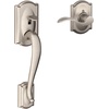 image:imageSCHLAGE FE285 622 Acc CAM LH Lower Half Handleset Camelot Interior Trim Matte BlackSatin Nickel