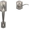 image:imageSCHLAGE FE285 622 Acc CAM LH Lower Half Handleset Camelot Interior Trim Matte BlackSatin Nickel