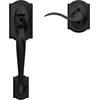 image:imageSCHLAGE FE285 CAM 622 Acc RH Camelot Trim Lower Half Front Entry Handleset with Accent Right Hand Lever Matte Black