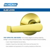 image:imageSCHLAGE Lever NonTurning Lock Bright Brass F170 ELA 605Bright Brass