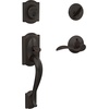 image:imageSCHLAGE Lock Company Camelot Single Cylinder Handleset and Georgian Knob Matte Black F60 CAM 622 GEOAged Bronze