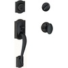 image:imageSCHLAGE Lock Company Camelot Single Cylinder Handleset and Georgian Knob Matte Black F60 CAM 622 GEOAged Bronze