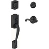 image:imageSCHLAGE Lock Company Camelot Single Cylinder Handleset and Georgian Knob Matte Black F60 CAM 622 GEOAged Bronze
