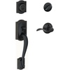 image:imageSCHLAGE Lock Company Camelot Single Cylinder Handleset and Georgian Knob Matte Black F60 CAM 622 GEOAged Bronze