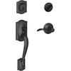 image:imageSCHLAGE Lock Company Camelot Single Cylinder Handleset and Georgian Knob Matte Black F60 CAM 622 GEOMatte Black