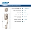 image:imageSCHLAGE Lock Company Camelot Single Cylinder Handleset and Georgian Knob Matte Black F60 CAM 622 GEOSatin Nickel
