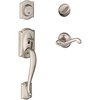 image:imageSCHLAGE Lock Company Camelot Single Cylinder Handleset and Georgian Knob Matte Black F60 CAM 622 GEOSatin Nickel