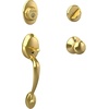 image:imageSCHLAGE Plymouth Single Cylinder Handleset and Left Hand Flair Lever Bright Brass F60 PLY 505 FLA 605 LHBright Brass