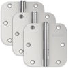 image:imageSchlage 35 Door Hinge with 58 Radius Round Corner in Black Stainless 3PackBright Chrome