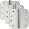 image:imageSchlage 35 Door Hinge with 58 Radius Round Corner in Black Stainless 3PackBright Chrome
