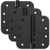 image:imageSchlage 35 Door Hinge with 58 Radius Round Corner in Black Stainless 3PackMatte Black
