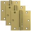 image:imageSchlage 35 Door Hinge with 58 Radius Round Corner in Black Stainless 3PackSatin Brass