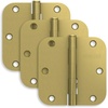 image:imageSchlage 35 Door Hinge with 58 Radius Round Corner in Black Stainless 3PackSatin Brass