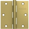 image:imageSchlage 35 Door Hinge with 58 Radius Round Corner in Black Stainless 3PackSatin Brass