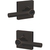 image:imageSchlage F10 BRW 622 GRW Broadway Door Lever with Greenwich Trim Hall amp Closet Passage Lock Matte BlackAged Bronze