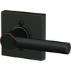 image:imageSchlage F10 BRW 622 GRW Broadway Door Lever with Greenwich Trim Hall amp Closet Passage Lock Matte BlackAged Bronze