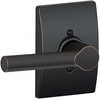 image:imageSchlage F10 BRW 622 GRW Broadway Door Lever with Greenwich Trim Hall amp Closet Passage Lock Matte BlackAged Bronze