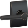 image:imageSchlage F10 BRW 622 GRW Broadway Door Lever with Greenwich Trim Hall amp Closet Passage Lock Matte BlackAged Bronze