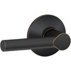 image:imageSchlage F10 BRW 622 GRW Broadway Door Lever with Greenwich Trim Hall amp Closet Passage Lock Matte BlackAged Bronze