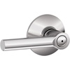 image:imageSchlage F10 BRW 622 GRW Broadway Door Lever with Greenwich Trim Hall amp Closet Passage Lock Matte BlackBright Chrome