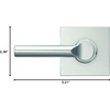 image:imageSchlage F10 BRW 622 GRW Broadway Door Lever with Greenwich Trim Hall amp Closet Passage Lock Matte BlackBright Chrome