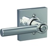 image:imageSchlage F10 BRW 622 GRW Broadway Door Lever with Greenwich Trim Hall amp Closet Passage Lock Matte BlackBright Chrome