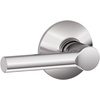 image:imageSchlage F10 BRW 622 GRW Broadway Door Lever with Greenwich Trim Hall amp Closet Passage Lock Matte BlackBright Chrome