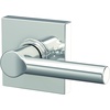 image:imageSchlage F10 BRW 622 GRW Broadway Door Lever with Greenwich Trim Hall amp Closet Passage Lock Matte BlackBright Chrome