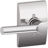 image:imageSchlage F10 BRW 622 GRW Broadway Door Lever with Greenwich Trim Hall amp Closet Passage Lock Matte BlackBright Chrome