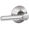 image:imageSchlage F10 BRW 622 GRW Broadway Door Lever with Greenwich Trim Hall amp Closet Passage Lock Matte BlackBright Chrome