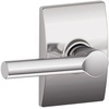 image:imageSchlage F10 BRW 622 GRW Broadway Door Lever with Greenwich Trim Hall amp Closet Passage Lock Matte BlackBright Chrome