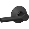 image:imageSchlage F10 BRW 622 GRW Broadway Door Lever with Greenwich Trim Hall amp Closet Passage Lock Matte BlackMatte Black