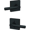 image:imageSchlage F10 BRW 622 GRW Broadway Door Lever with Greenwich Trim Hall amp Closet Passage Lock Matte BlackMatte Black