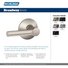 image:imageSchlage F10 BRW 622 GRW Broadway Door Lever with Greenwich Trim Hall amp Closet Passage Lock Matte BlackMatte Black