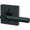 image:imageSchlage F10 BRW 622 GRW Broadway Door Lever with Greenwich Trim Hall amp Closet Passage Lock Matte BlackMatte Black